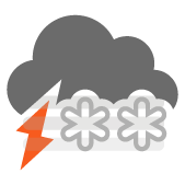 Coperto con rovesci di neve tonda